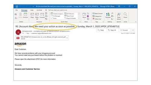 Panic Content Phishing Email