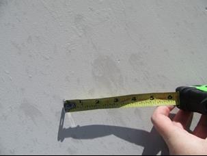 Measured Hail Stone Mark On Property 3