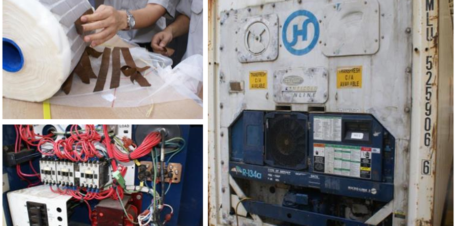 refrigerated storage container failure collage pictures