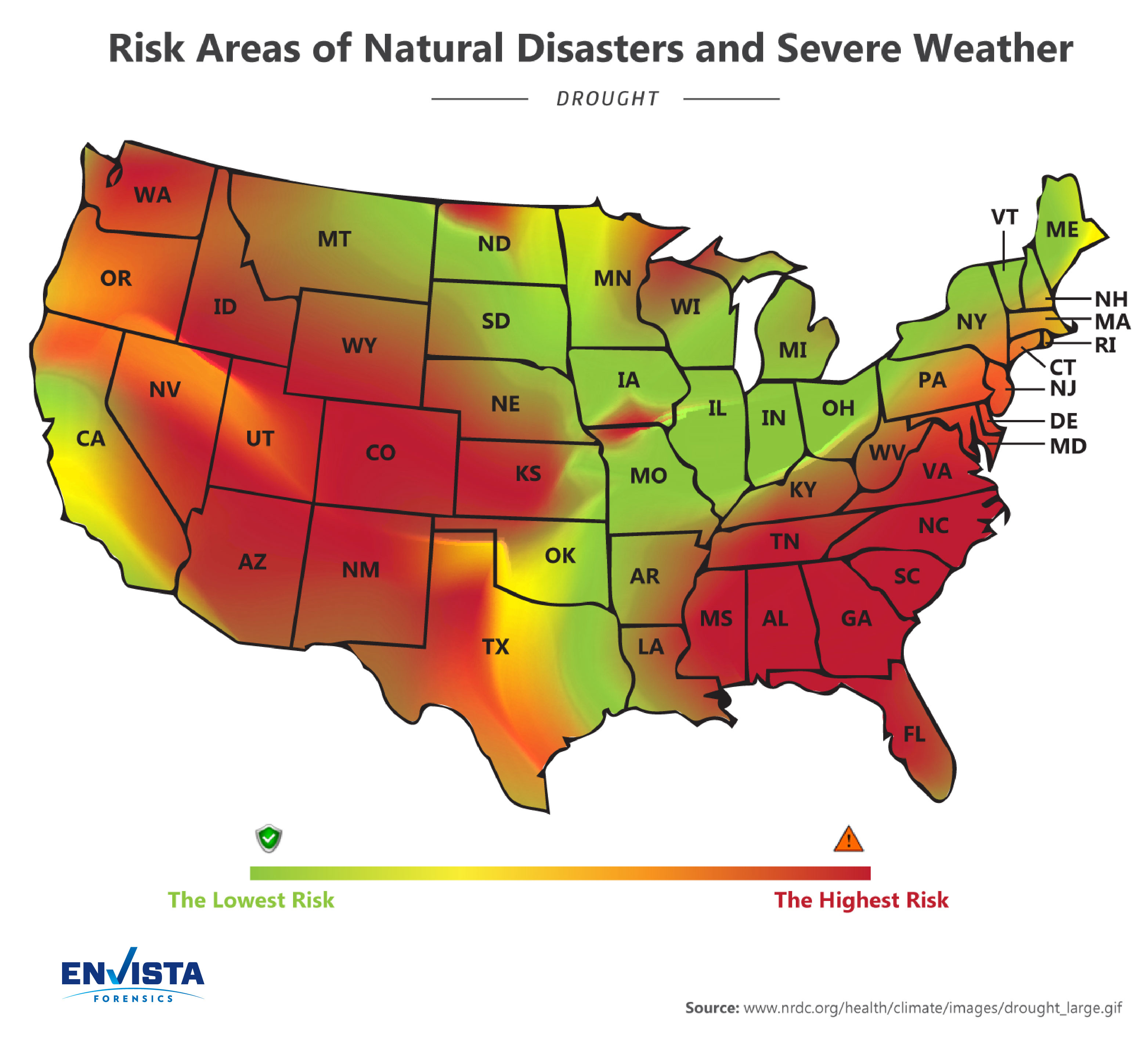 Natural Disaster Risk By State Images All Disaster